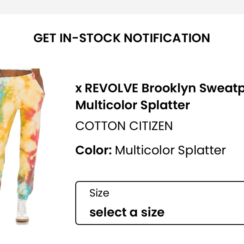 X Revolve Cotton Citizen Multicolor Sweatpants (black yellow blue red) S NWT